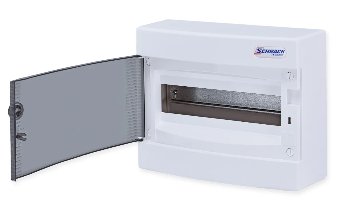 Щит накладной, 1 ряд, 12 мод, прозр.дверца