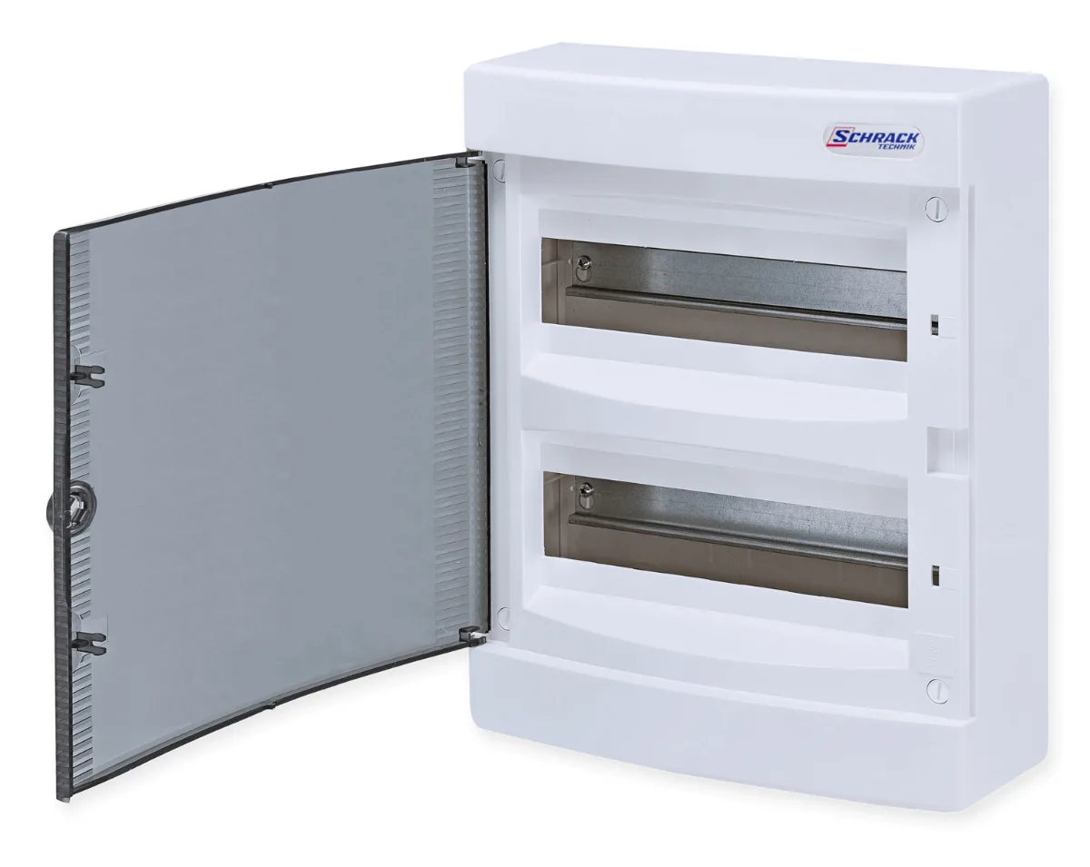 Щит накладной, 2 ряда, 24 мод, прозр.дверца