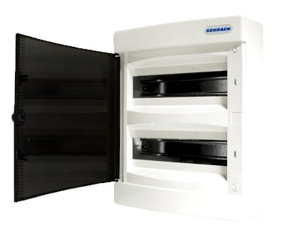 Щит накладной, 2 ряда, 24 мод, прозр.дверца