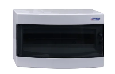 Щит накладной, 1 ряд, 18 мод, прозр.дверца