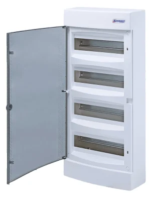 Щит накладной, 4 ряда, 48 мод, прозр.дверца