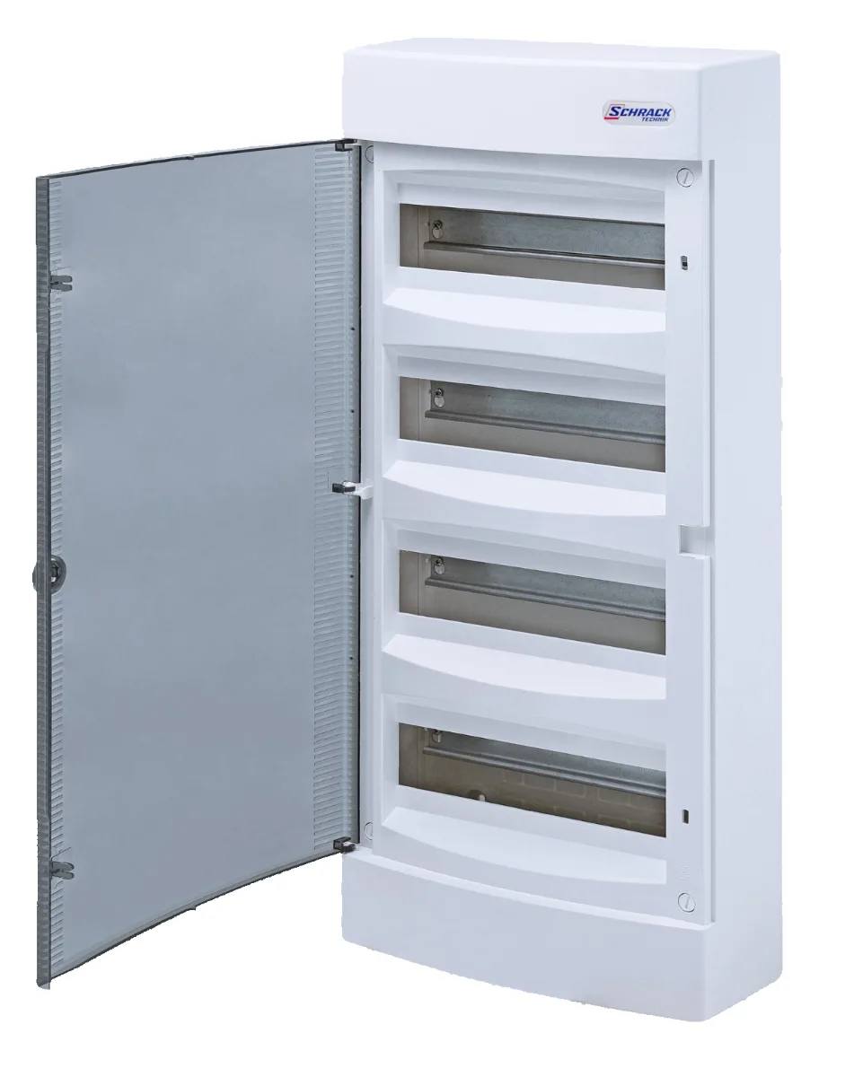 Щит накладной, 4 ряда, 48 мод, прозр.дверца