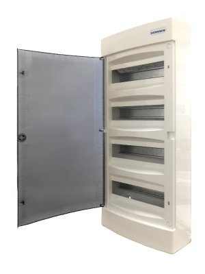 Щит накладной, 4 ряда, 48 мод, прозр.дверца