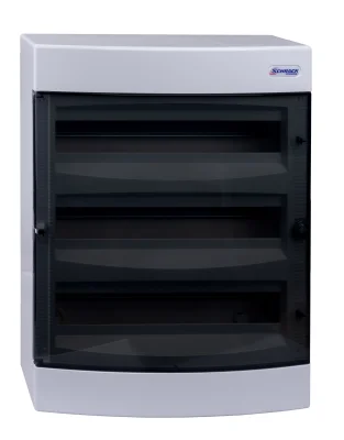 Щит накладной, 3 ряда, 54 мод, прозр.дверца