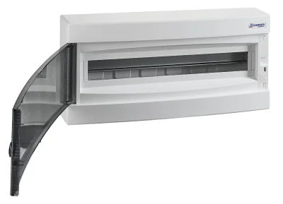 Щит накладной, 1 ряд, 24 мод, прозр.дверца