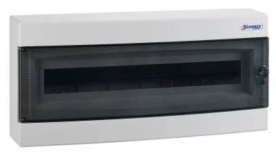 Щит накладной, 1 ряд, 24 мод, прозр.дверца