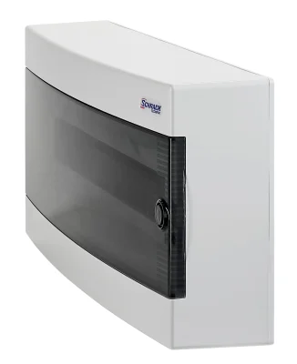 Щит накладной, 1 ряд, 24 мод, прозр.дверца