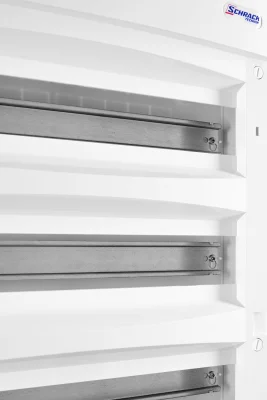Surface-mounted distribution board, 4 rows, 72 modules, white door