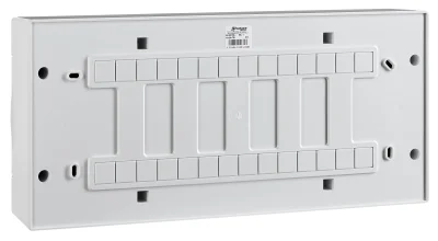 Flush-mounted distribution board, 1 row, 24 modules, white door
