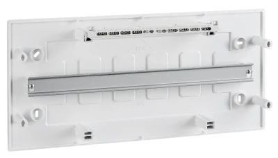 Flush-mounted distribution board, 1 row, 24 modules, white door
