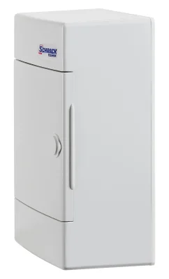 Recessed Distribution Board, 1 Row, 4 Modules, White Door