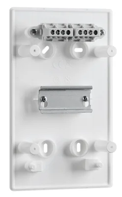 Recessed Distribution Board, 1 Row, 4 Modules, White Door