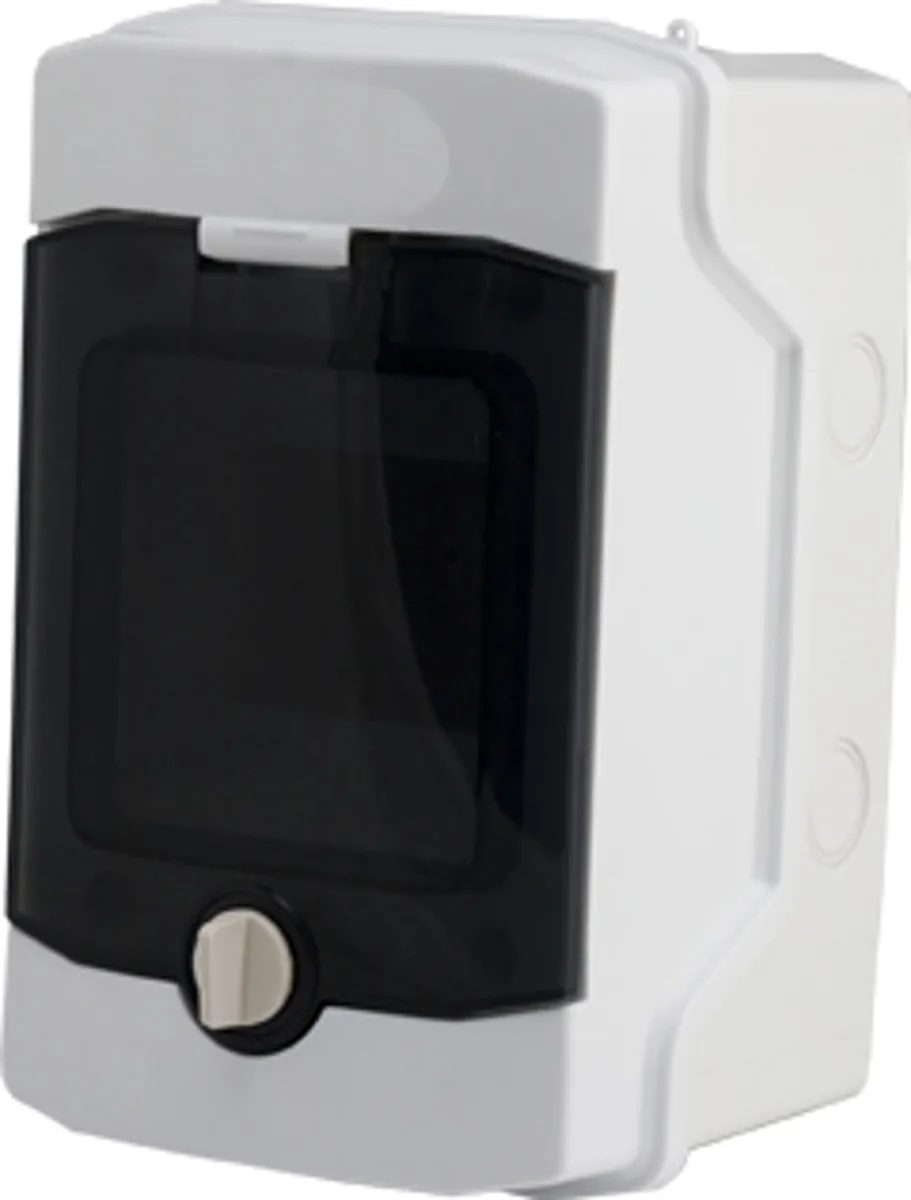 Щит накладной, 1 ряд, 4 мод, прозр.дверца, IP65