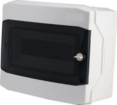 Щит накладной,1  ряд,12 мод, прозр.дверца, IP65