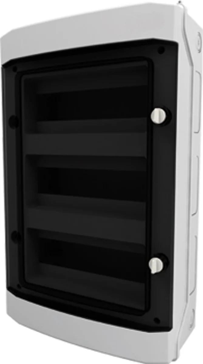 Щит накладной, 3 ряда, 36 мод, прозр.дверца, IP65