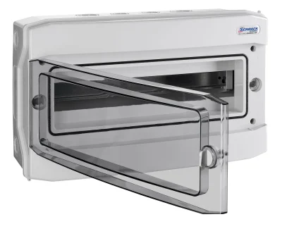 Щит накладной, 1 ряд, 18 мод, прозр.дверца, IP65