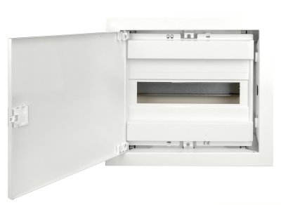 Щит, встраиваемый, 1 ряд, 12+2 мод, металл.дверца, для кирп. стен