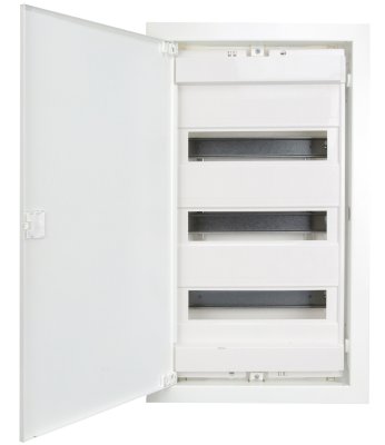 Щит встраиваемый, 3 ряда, 36+6 мод, металл.дверца, для кирп. стен