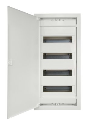 Щит встраиваемый, 4 ряда, 48+8 мод, металл.дверца, для кирп. стен