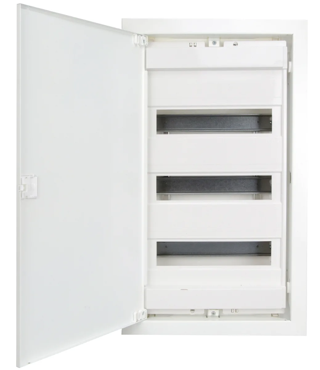 Ендіктеп орнатылатын щит, 3 қатар, 36+6 модуль, металл есік