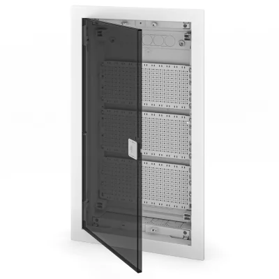 Built-in IT-3 Distribution Board, 3 Mounting Panels, Clear Plastic, Drywall