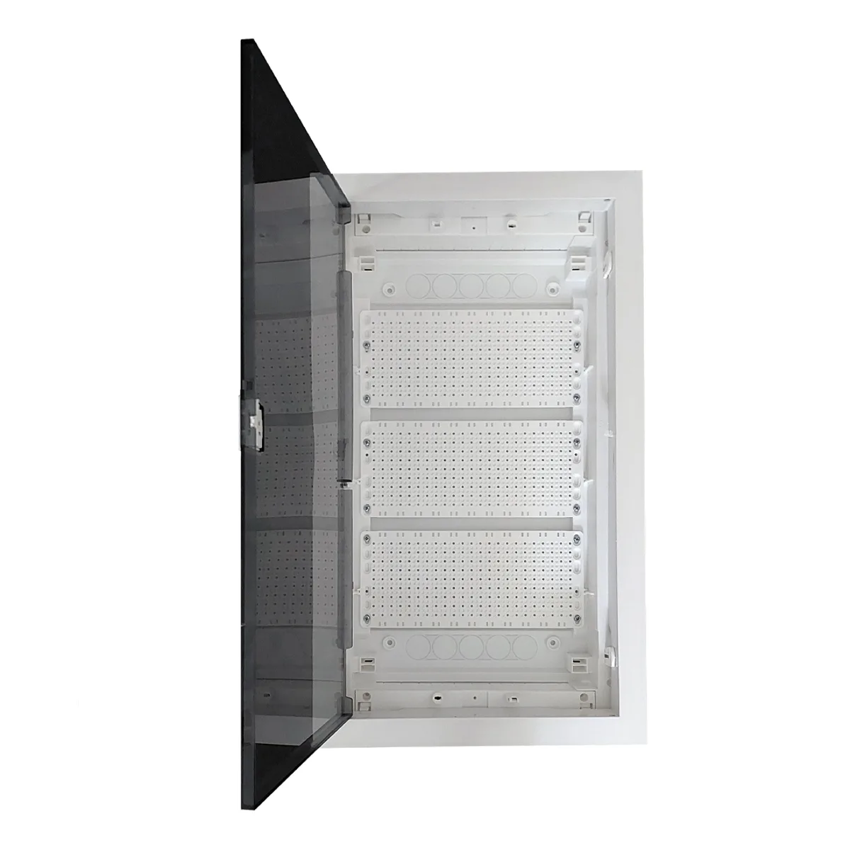 Built-in IT-3 Distribution Board, 3 Mounting Panels, Clear Plastic, Drywall