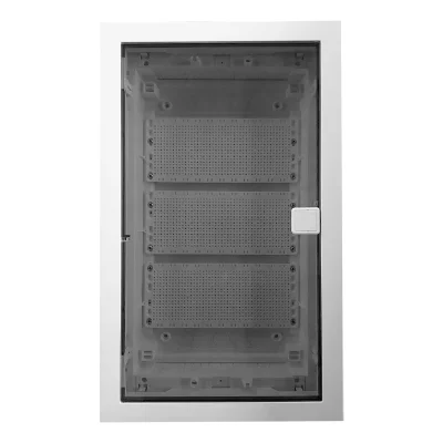 Built-in IT-3 Distribution Board, 3 Mounting Panels, Clear Plastic, Drywall