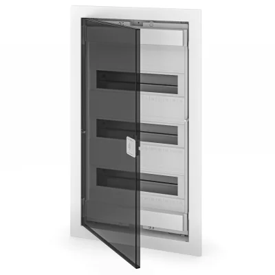 Щит встраиваемый, 3-рядн., 36+6 модулей, прозр.дверца