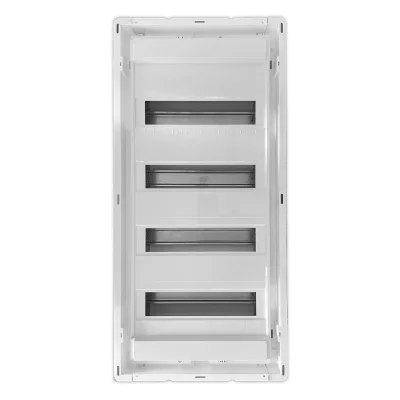 Щит встраиваемый, 4-рядн., 48+8 модулей, прозр.дверца