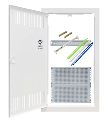 Дверь и рама щита, 3-рядн., 12+2 модуля + 2 монтажные панели