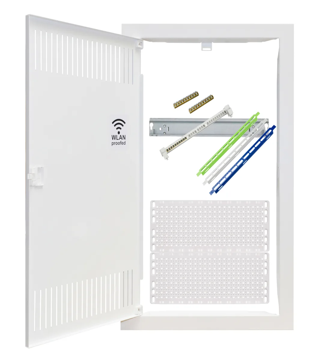 Дверь и рама щита, 3-рядн., 12+2 модуля + 2 пластиковые монтажные панели