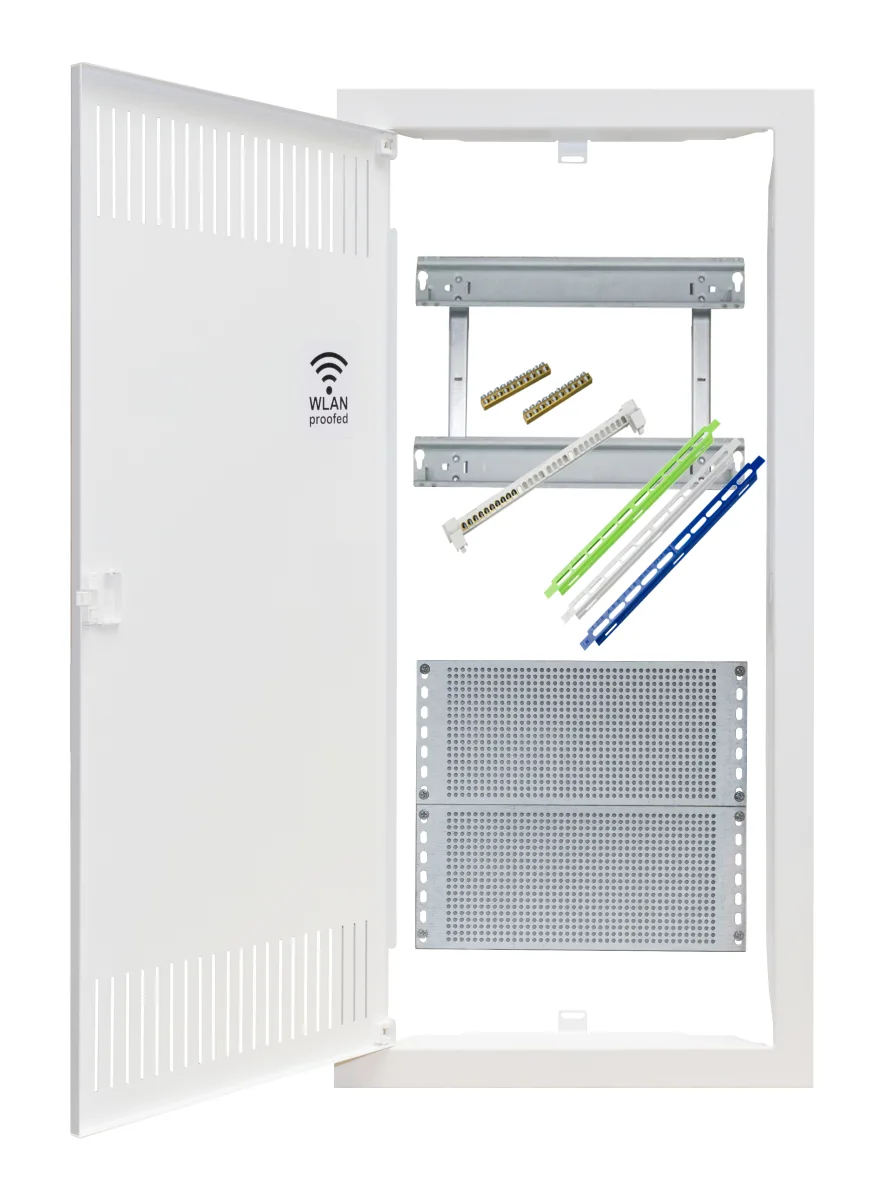 Дверь и рама щита, 4-рядн., 24+4 модуля + 2 пластиковые монтажные панели