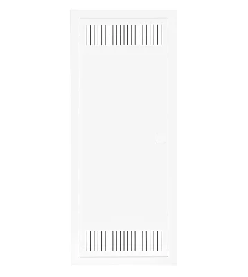 Recessed combination electrical enclosure, 24+4 mod.+3 IT mounting panels, metal door