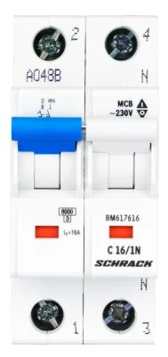 Автоматты ажыратқыш BM C16/1+N, 6kA