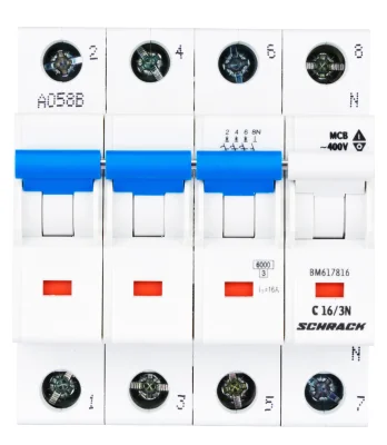 Автоматический выключатель BM C16/3+N, 6kA