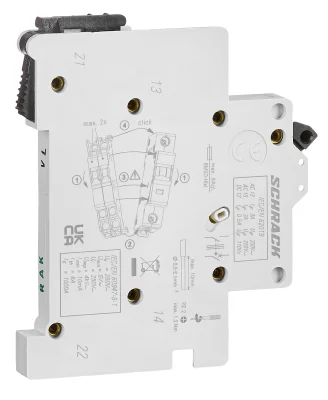 Көмекші контакт 1НО+1НЗ, жылдам зажимдеу клеммасы, ВМ және ВО үшін
