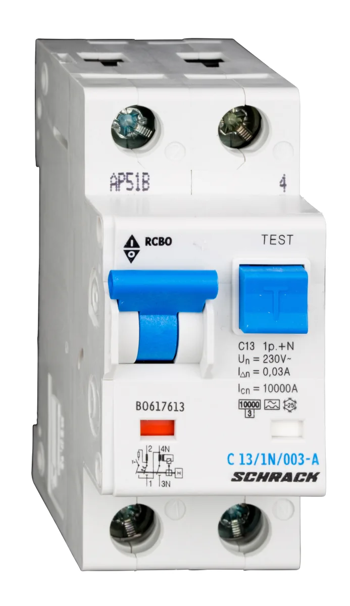 RCD C13A/1+N/10kA/30mA/A, Series B