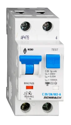 АВДТ C20A/1+N/10kA/30mA/A, B серасы