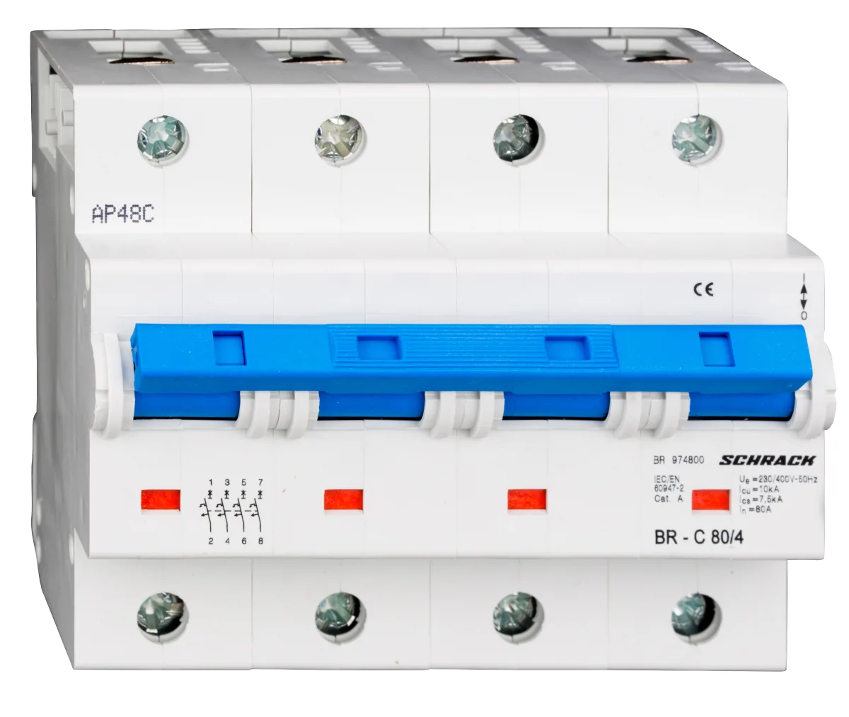 Автоматический выключатель C80/4, 10кА