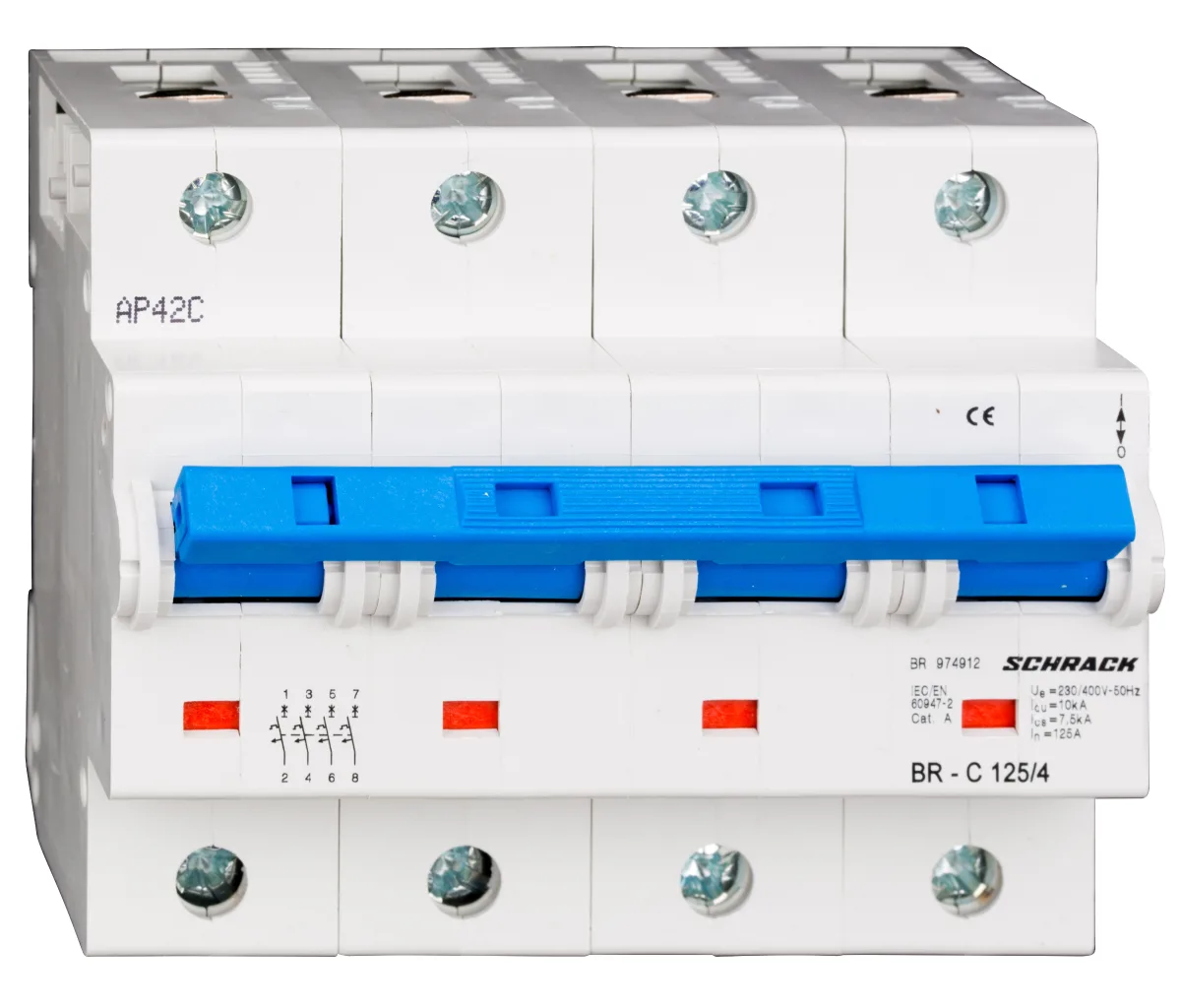 Автоматический выключатель C125/4, 10кА