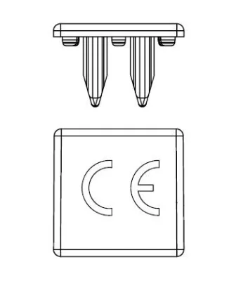 Торцевая заглушка для 3-п шин BSB 10 мм.кв.