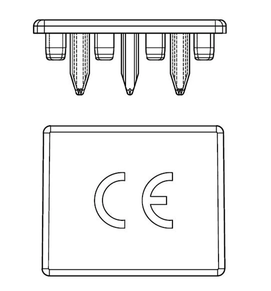 Торцевая заглушка для 4-п шин BSB 10 мм.кв.