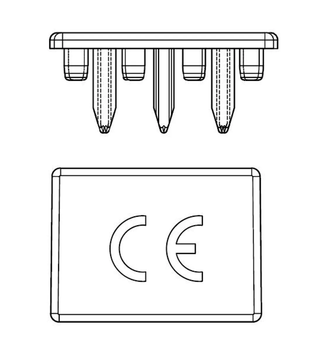 Торцевая заглушка для 4-п шин BSB 16 мм.кв.