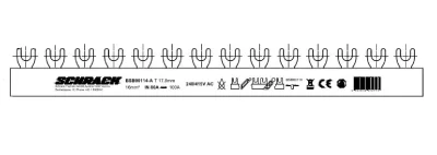 Fork Rail 3-pole 16mm², 1 meter, BSB