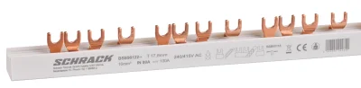 Four-pole busbar 16mm² sq, 1 meter, BSB, Schrack