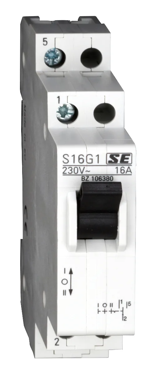 Переключатель модульный 16А, 1 перекл.контакт, І-0-2