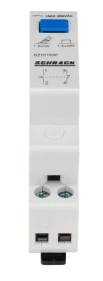 Модульный выключатель 1НО+1НЗ, 16А, 230VAC/DC