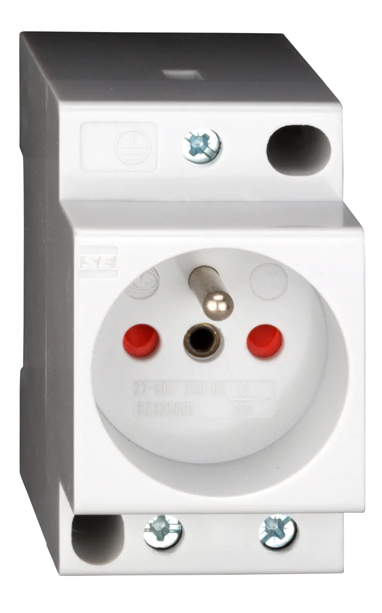 Socket outlet type E for F, CH, CZ