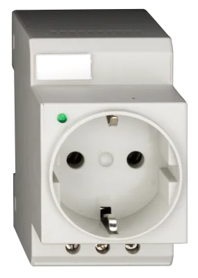 Modular Socket with Earth Contact and LED Indicator