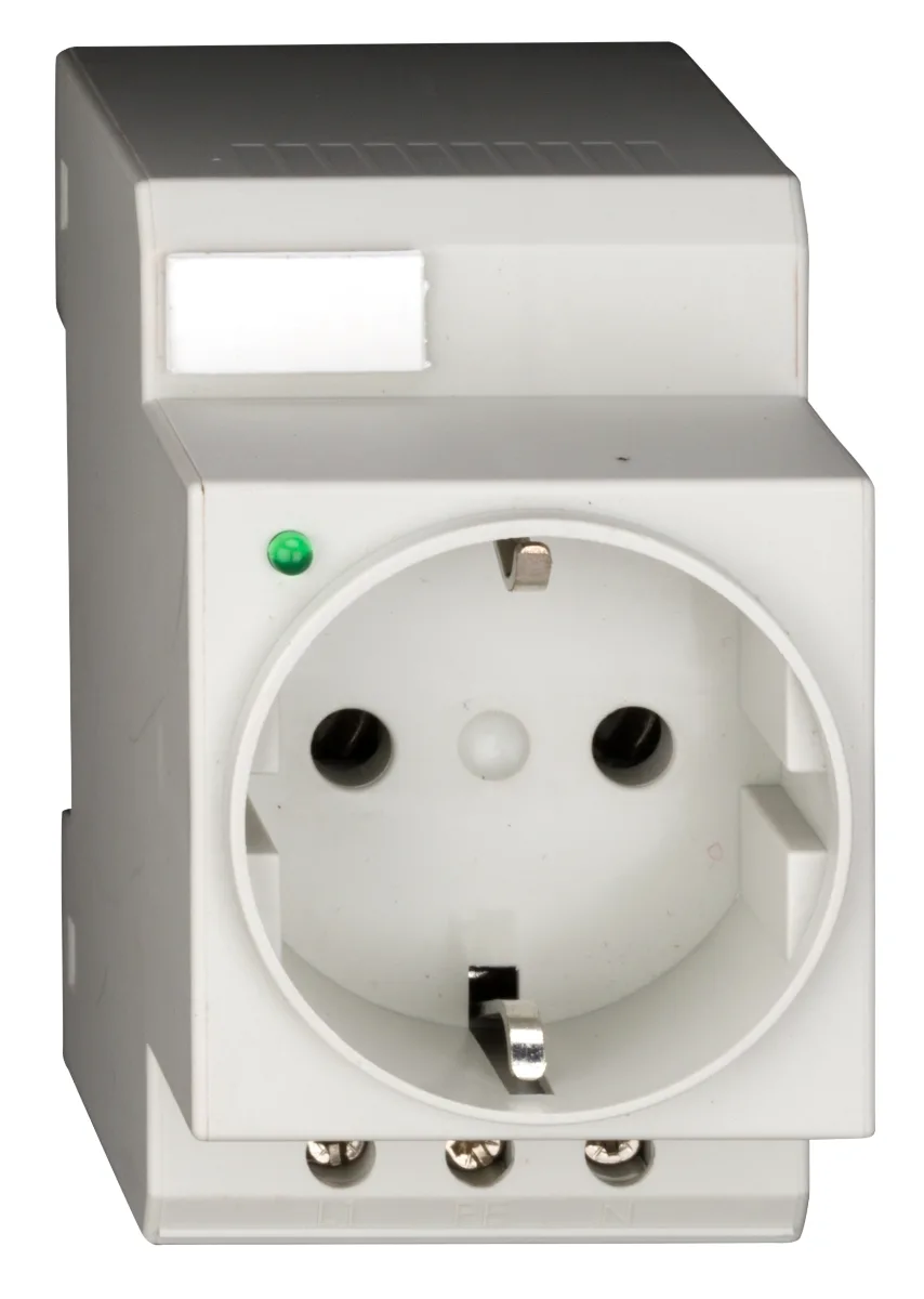 Modular Socket with Earth Contact and LED Indicator